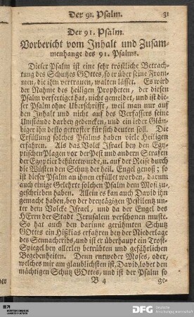 Der 91. Psalm.