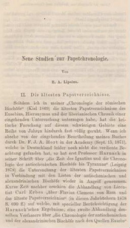 78-126 Neue Studien zur Papstchronologie : Fortsetzung