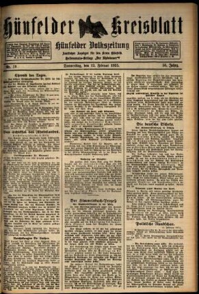 Ausgabe vom Donnerstag, den 12. Februar 1925.