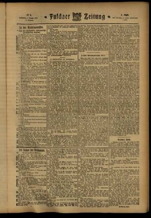 Zweite Ausgabe vom Donnerstag, den 04. Januar 1912.