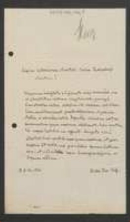 Brief von Oswald Heer an Regensburgische Botanische Gesellschaft