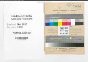 Entnazifizierung Michael Kleffner , geb. 28.09.1910 (Architekt)
