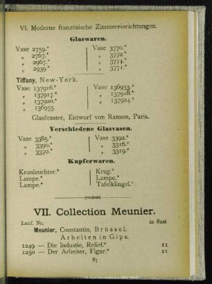 VII. Collection Meunier