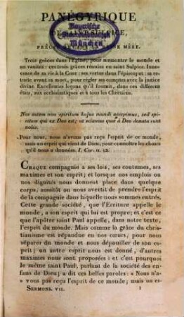 Oeuvres choisies de Bossuet ..., 11. Panégyriques. - 1822. - 2 Bl., 462 S.