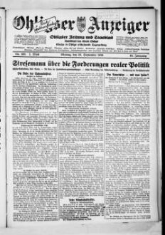 Ohligser Anzeiger : Ohligser Zeitung und Tageblatt ; einzige in Ohligs erscheinende Tageszeitung