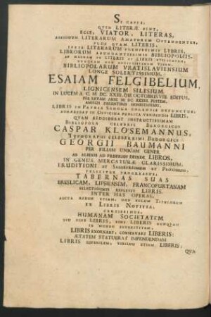 Si Capis, Quid Literae Sint, Ecce Viator ...