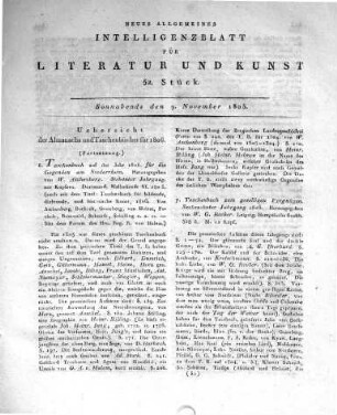 1805-11-09 : 52. Stück