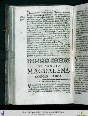 De Sancta Magdalena