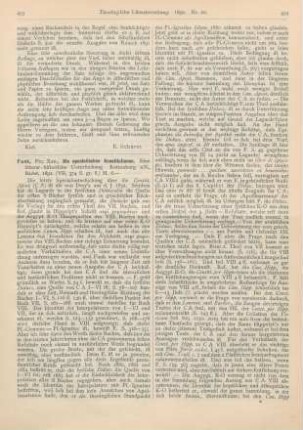 493-495 [Rezension] Funk, Franz Xaver, Die apostolischen Konstitutionen