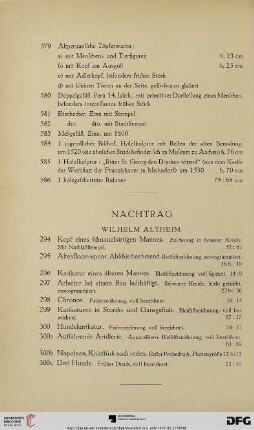 Nachtrag (Nr. 294-300c)