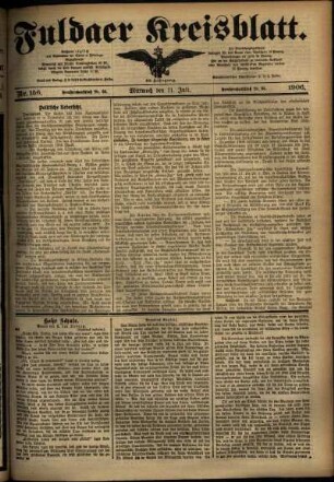 Ausgabe vom Mittwoch, den 11. Juli 1906.