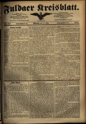 Ausgabe vom Mittwoch, den 11. Juli 1906.