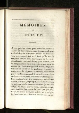 Mémiores de Huntington.
