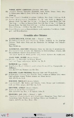 Gemälde alter Meister (Nr. 224-317)