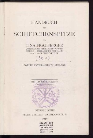 Bd. [1]: Handbuch der Schiffchenspitze