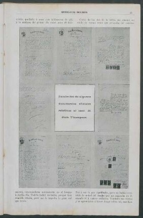 Facsímiles de algunos documentos oficiales relativos al caso de Jack Thompson - [Ilustración]