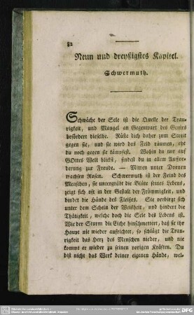 Neun und dreyßigstes Kapitel. Schermuth