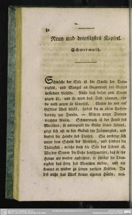 Neun und dreyßigstes Kapitel. Schermuth