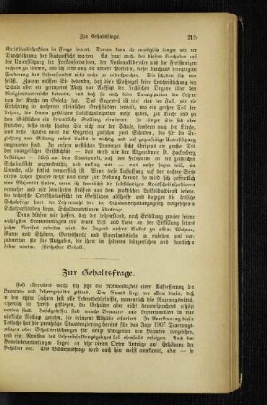 Zur Gehaltsfrage