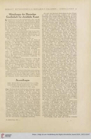 Mitteilungen der Deutschen Gesellschaft für christliche Kunst