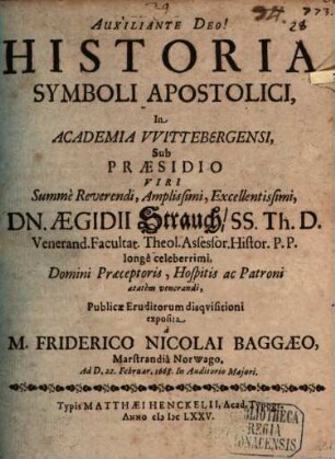 Historia symboli apostolici