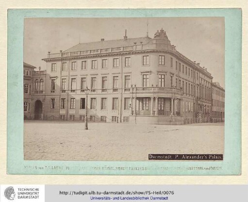 Prinz Alexanders Palais. Luisenplatz (75).