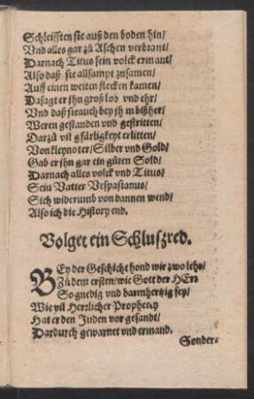 Volget ein Schlußred.