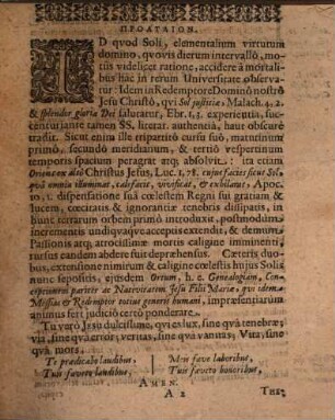 Solis iustitiae ortus, id est: disp. theol. de genealogia, conceptione pariter ac nativitate Jesu ...