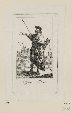 Officier Tartare, Blatt 4 der Folge "Habillements de diverses nations"