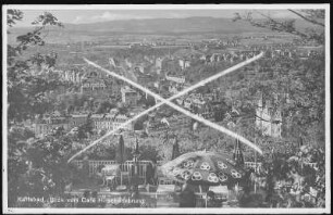 Karlsbad. Blick auf Karlsbad vom Café Hirschensprung