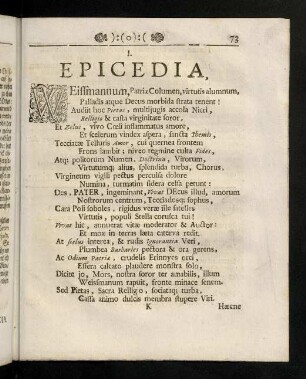73-104, Epicedia