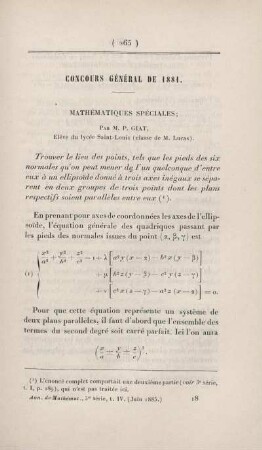 Concours général de 1881.