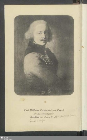 Karl Wilhelm Ferdinand von Funck als Husarenoffizier. Gemälde von Anton Graff