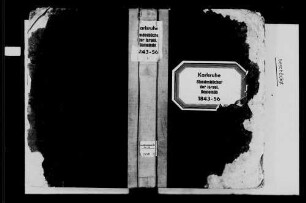 Karlsruhe, israelitische Gemeinde: Standesbuch 1843-1856