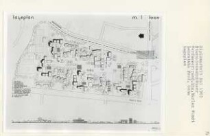 Studentenwohnhäuser, Berlin-Dahlem (Diplomarbeit bei Karl Wilhelm Ochs): Lageplan 1:1000