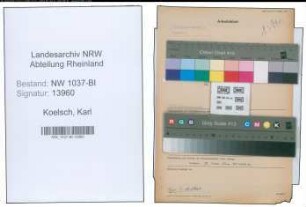 Entnazifizierung Karl Koelsch , geb. 31.03.1901 (Bahnbeamter)