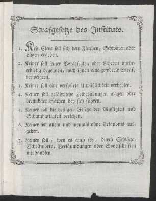 Strafgesetze des Instituts