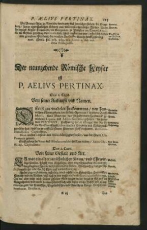 Der neunzehende Römische Keyser ist P. Aelius Pertinax.