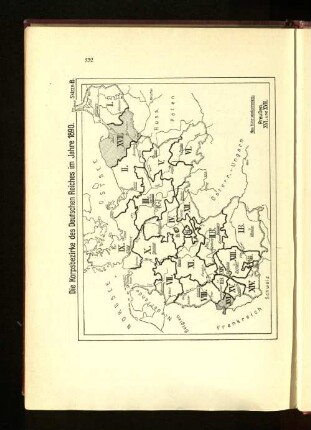 Skizze B. Die Korpsbezirke des Deutschen Reiches im Jahre 1890.