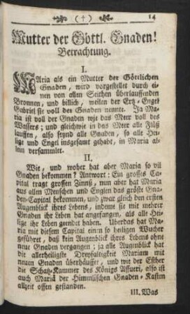 Mutter der Göttl. Gnaden