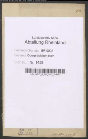 Beschwerde des Bauinspektors Buschins gegen die Kölner Regierung wegen verhängter Geldstrafe