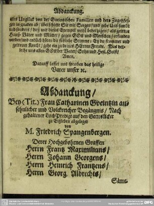 Abdankung : Abdanckung