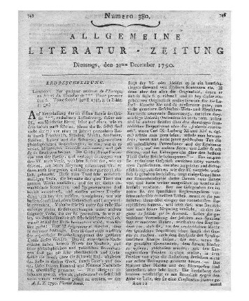 [LaTramblaye, A. R.]: Sur quelques contrées de l'Europe, ou lettres du chevalier de *** à Madame la Comtesse de ***. London 1788