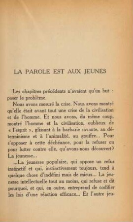 La Parole Est Aux Jeunes