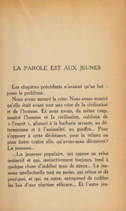 La Parole Est Aux Jeunes
