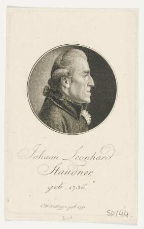 Bildnis des Johann Leonhard Staudner