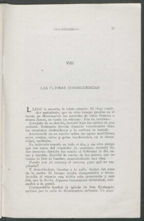 VIII Las últimas consecuencias