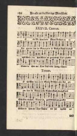 XXXVII. Cantus. [An alle unbußfertige menschen.]