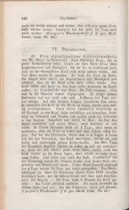 VI. Psychiatrie.