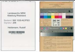Entnazifizierung Rudolf Heidemann , geb. 15.07.1898 (Bergmann)